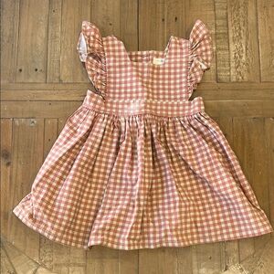 Wren & James plaid ruffled pinafore dress girls 6 boutique southern Prairiecore